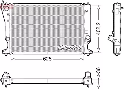 Radiator, engine cooling DENSO DRM50132)