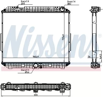 Radiator, engine cooling NISSENS 6270020)