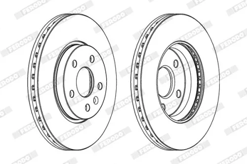 Brake Disc FERODO DDF1869C)
