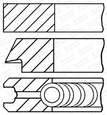 Piston Ring Kit GOETZE ENGINE 08-446100-00)