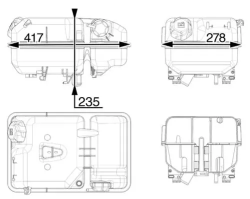 Expansion Tank, coolant MAHLE CRT 237 000P)