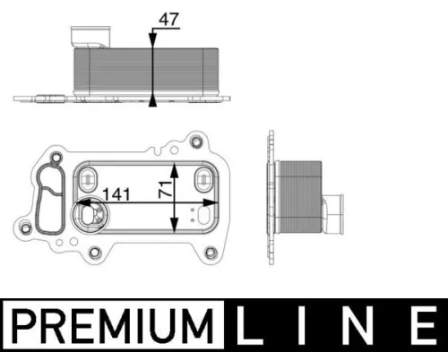 Oil Cooler, engine oil MAHLE CLC 79 000P)