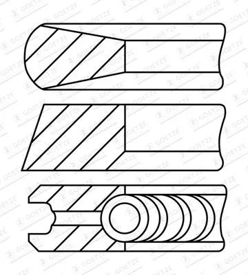 Piston Ring Kit GOETZE ENGINE 08-443400-00)