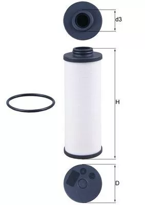 Hydraulic Filter, automatic transmission KNECHT HX 186D)