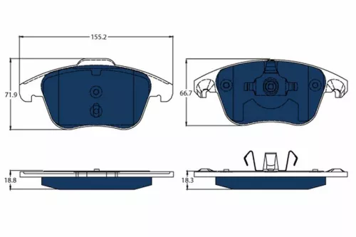 Brake Pad Set, disc brake TRW GDB1691BTE)