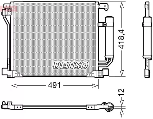 Condenser, air conditioning DENSO DCN46025)