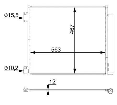Condenser, air conditioning MAHLE AC 78 000S)