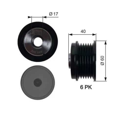 Alternator Freewheel Clutch GATES OAP7154)