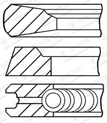 Piston Ring Kit GOETZE ENGINE 08-437600-00)