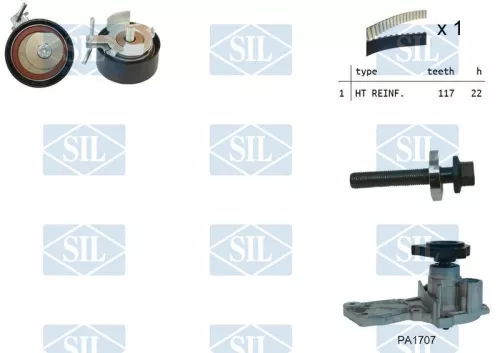 Water Pump & Timing Belt Kit Saleri SIL K1PA1707)