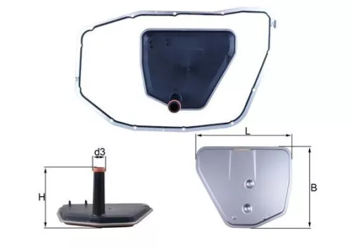 Hydraulic Filter, automatic transmission KNECHT HX 158D1)