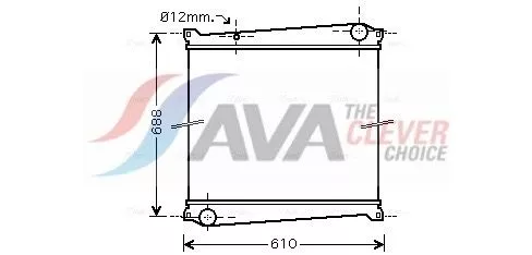 Radiator, engine cooling AVA QUALITY COOLING RTA2379)