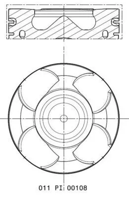 Piston MAHLE 011 PI 00108 000)