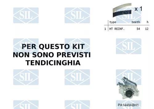 Water Pump & Timing Belt Kit Saleri SIL K1PA1448ABH1)