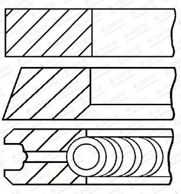 Piston Ring Kit GOETZE ENGINE 08-447500-00)