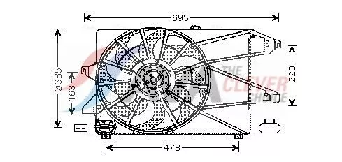 Fan, engine cooling AVA QUALITY COOLING FD7504)