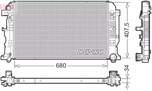 Radiator, engine cooling DENSO DRM32053)