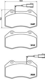 Brake Pad Set, disc brake BREMBO P 23 139)