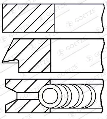 Piston Ring Kit GOETZE ENGINE 08-704900-00)