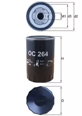 Oil Filter KNECHT OC 264)