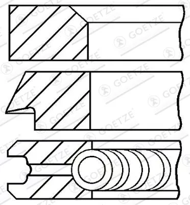 Piston Ring Kit GOETZE ENGINE 08-427700-00)