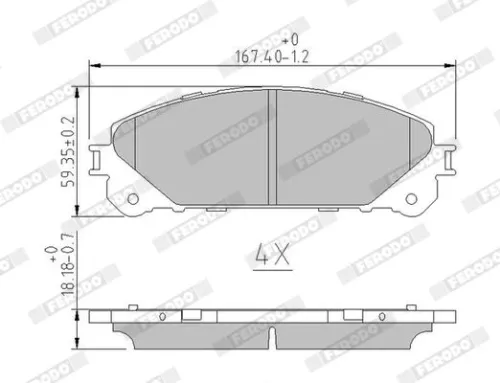Brake Pad Set, disc brake FERODO FDB4354)