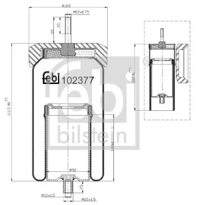 Bellow, air suspension FEBI BILSTEIN 102377)