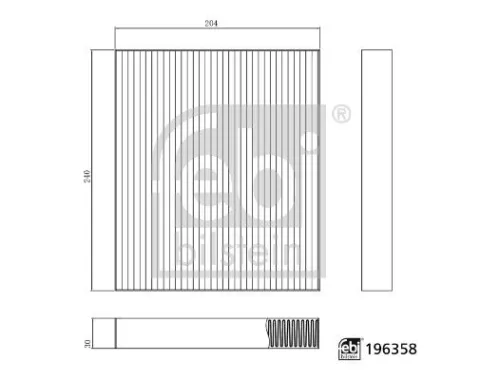 Filter, cabin air FEBI BILSTEIN 196358)