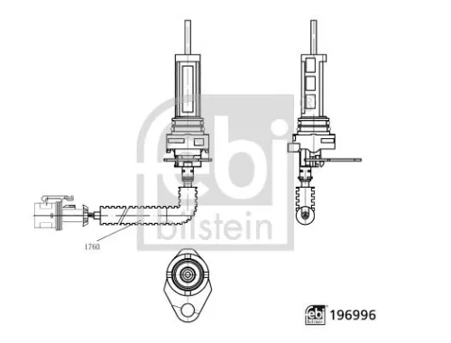 Warning Contact, brake pad wear FEBI BILSTEIN 196996)
