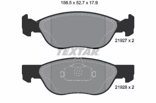 Brake Pad Set, disc brake TEXTAR 2192703)