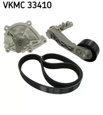 Water Pump + V-ribbed Belt Kit SKF VKMC 33410)