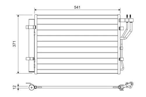 Condenser, air conditioning VALEO 822582)