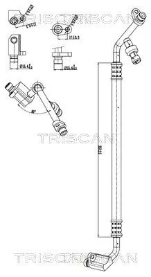 High/Low-pressure Line, air conditioning TRISCAN 9010 24020)