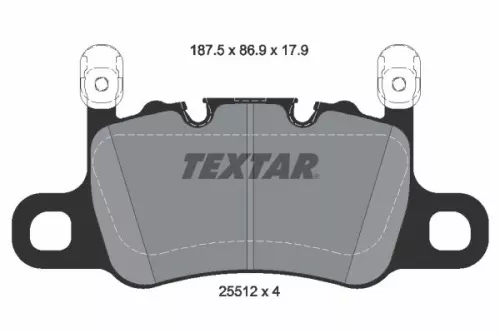 Brake Pad Set, disc brake TEXTAR 2551205)